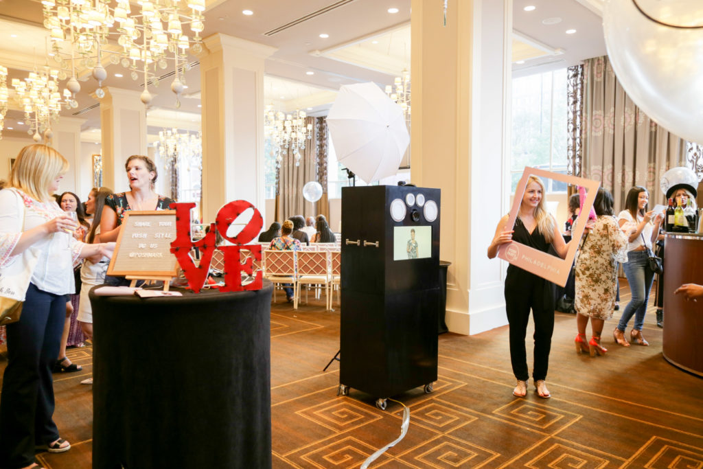 Philly snap booth, photo booth in philadelphia with poshmark at the Kimpton Monaco hotel