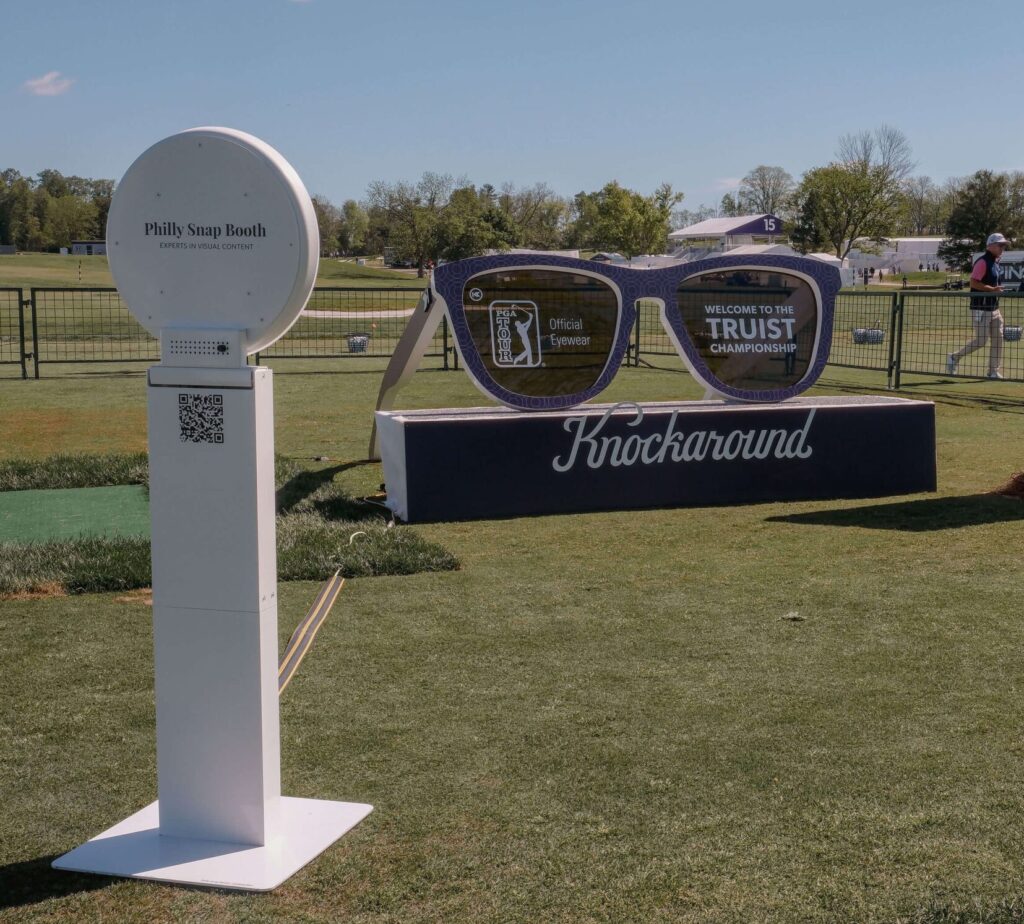 selfie booth outdoors at the Truist championship