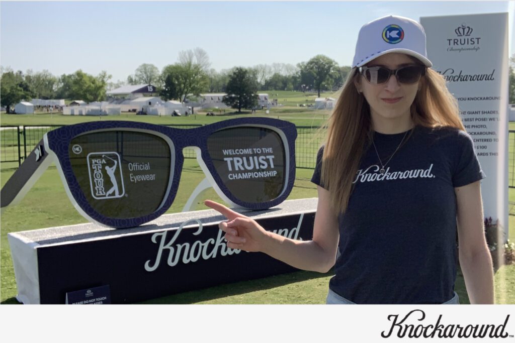philly snap booth team representing Knockaround at the truistchampionship